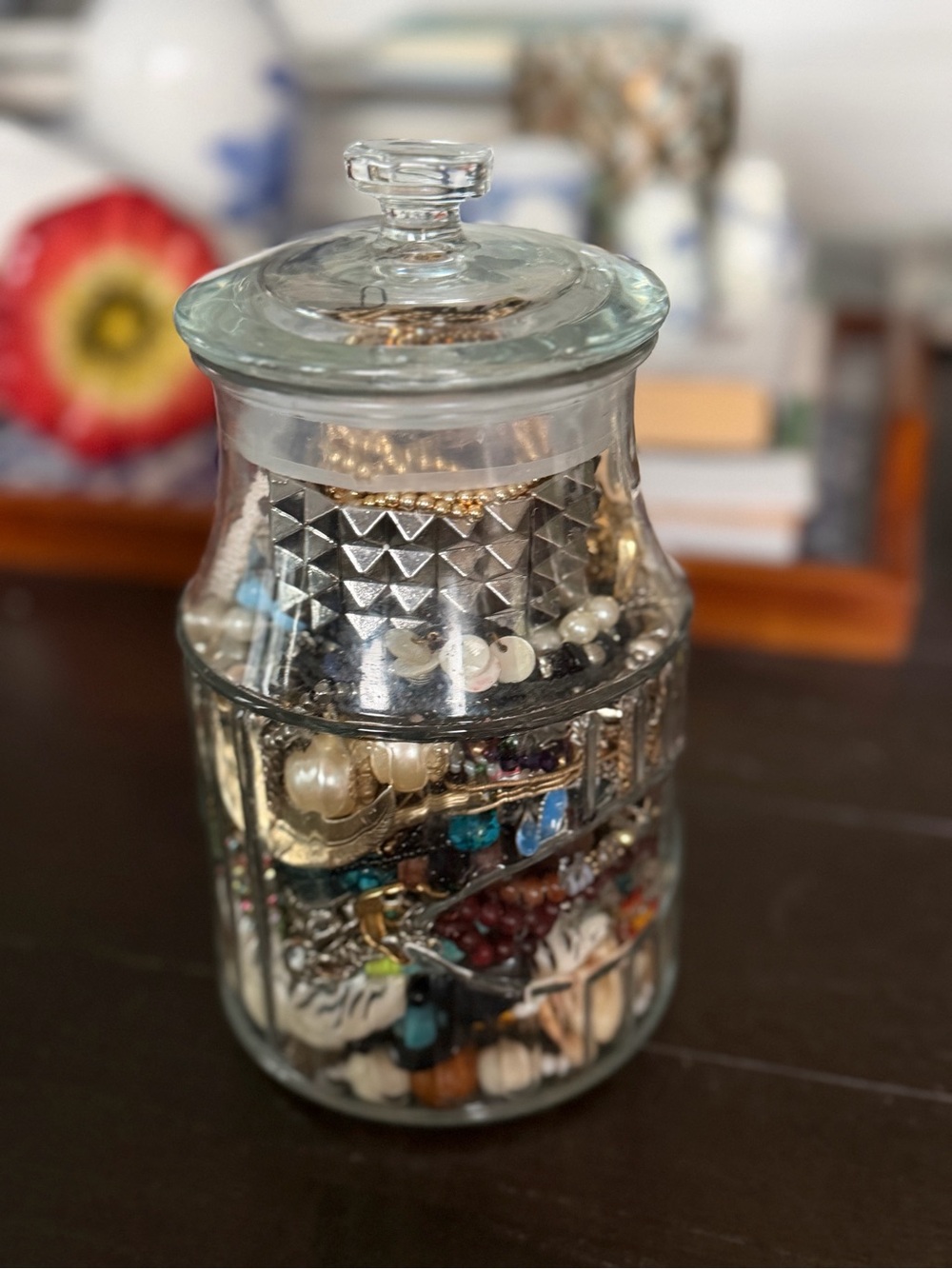 Large jewelry jar 75+ pieces vintage costume all wearable